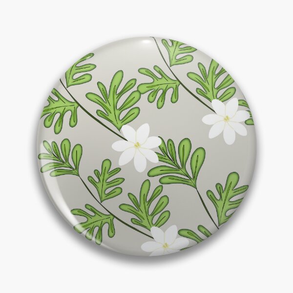 Item preview,  Vintage White Flower Pattern With Monstera on Grey designed and sold by GraphicsClub.