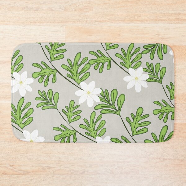Item preview,  Vintage White Flower Pattern With Monstera on Grey designed and sold by GraphicsClub.