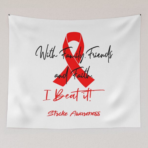 Item preview, Stroke Warrior - With Family, Friends, and Faith - I BEAT IT! designed and sold by Robbsyn.