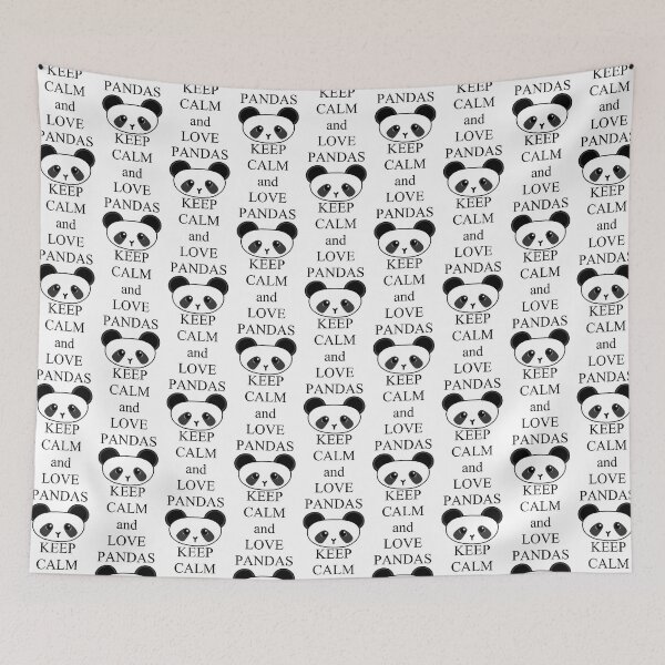 Item preview, Keep calm and love pandas 2 designed and sold by rainbowcho.