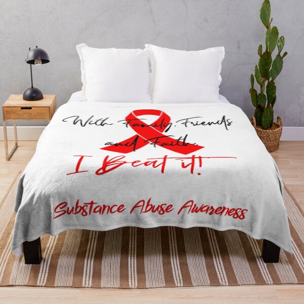 Item preview, Substance Abuse Warrior - With Family, Friends, and Faith - I BEAT IT! designed and sold by Robbsyn.