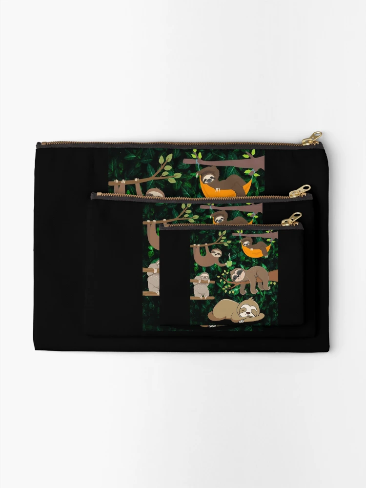 Thumbnail 2 of 4, Zipper Pouch, Sloth stack designed and sold by Light79.
