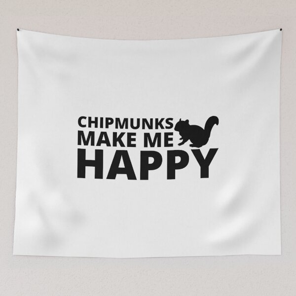 Item preview, Chipmunks make me happy - black edition designed and sold by RatArt Designs.