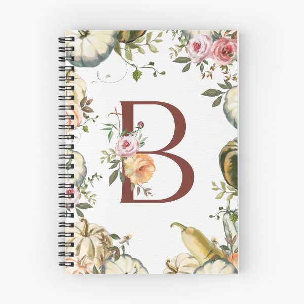 Item preview, Letter B Pumpkins Flowers designed and sold by WildAliceArt.
