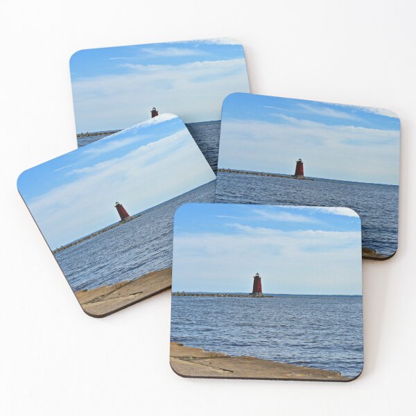 Item preview, Manistique Pierhead Lighthouse on Lake Michigan designed and sold by VikingVisual.