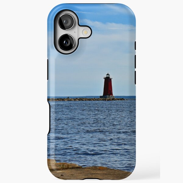 Item preview, Manistique Pierhead Lighthouse on Lake Michigan designed and sold by VikingVisual.