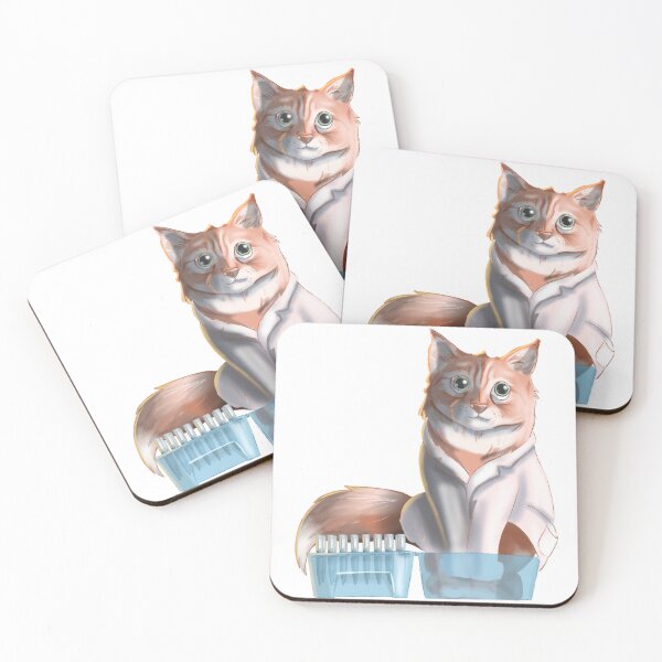 Item preview, Science cat in a pipette tip box designed and sold by Science Lab Designs.