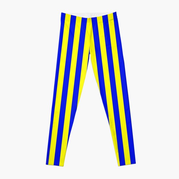 Blue and Yellow Striped Slimming Swedish Dress Leggings