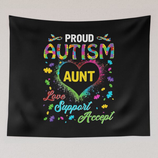 Item preview, Proud Autism Aunt Love Support Accept Help Awareness designed and sold by HaaChris-Artis.