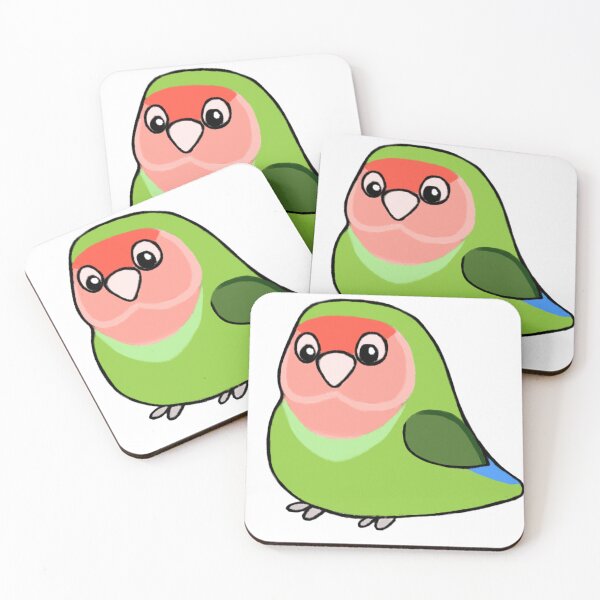 Item preview, Cute cartoon peach faced lovebird designed and sold by MoggyCat-Tees.