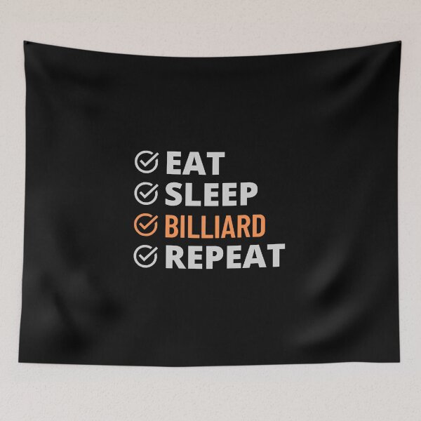 Item preview, Eat Sleep Billiard Repeat designed and sold by PegeenWarm.