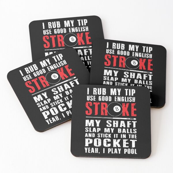 Item preview, Funny Billiards Pool Players 8 ball Cue Ball Sport Gift I Rub My Tip designed and sold by PegeenWarm.