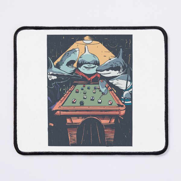 Item preview, Funny Shark Playing Pool designed and sold by PegeenWarm.