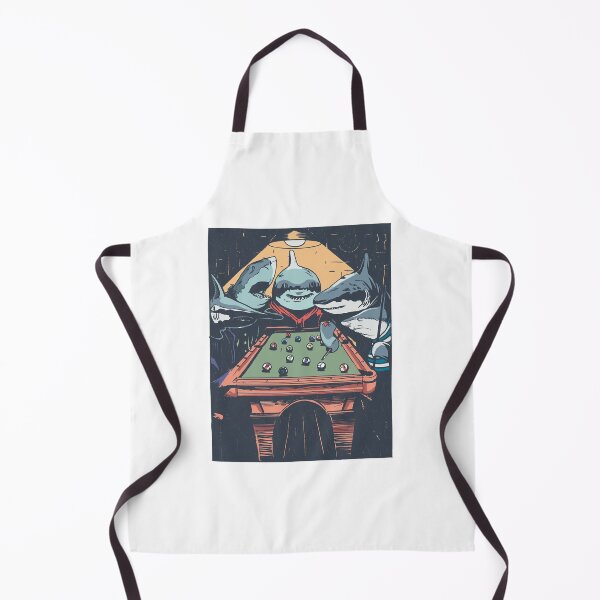Item preview, Funny Shark Playing Pool designed and sold by PegeenWarm.
