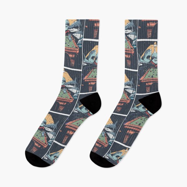 Item preview, Funny Shark Playing Pool designed and sold by PegeenWarm.