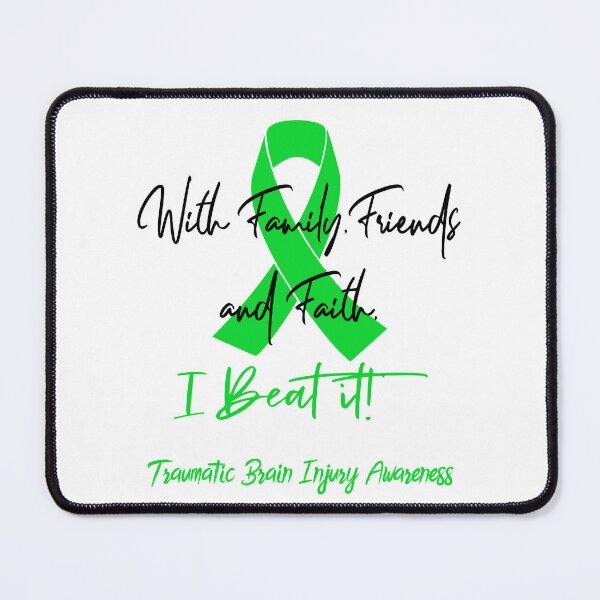 Item preview, Traumatic Brain Injury Warrior - With Family, Friends, and Faith - I BEAT IT! designed and sold by Robbsyn.