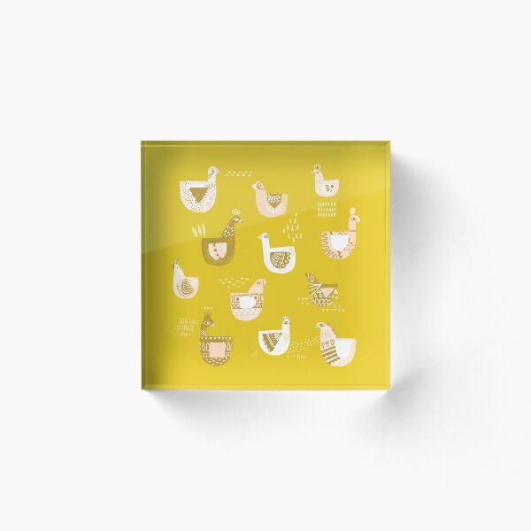 Item preview, Folk Birds Yellow by Katy Bloss designed and sold by Katy Bloss.