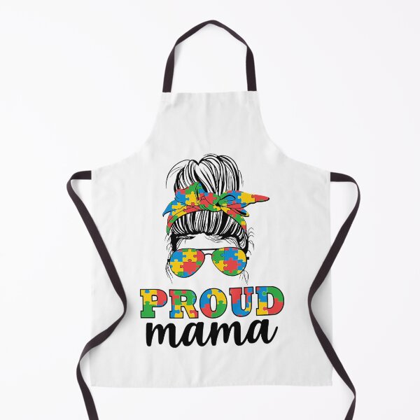 Item preview, Proud Autism Mama Messy Bun Autism Awareness Month designed and sold by HaaChris-Artis.
