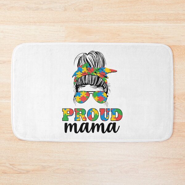 Item preview, Proud Autism Mama Messy Bun Autism Awareness Month designed and sold by HaaChris-Artis.