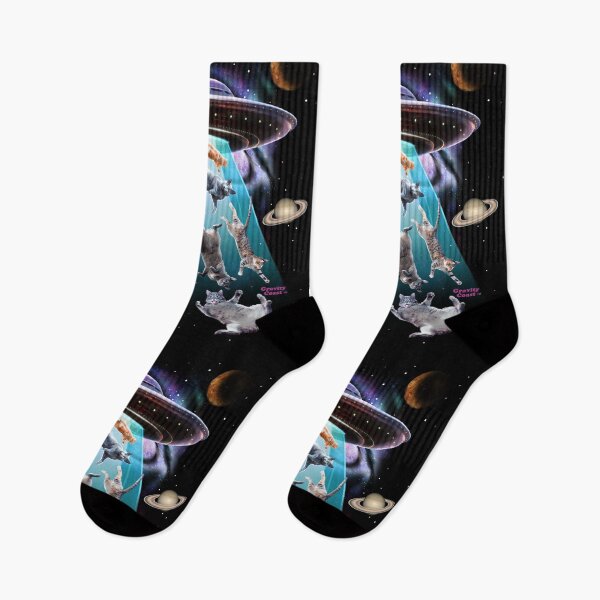 Item preview, Aliens Abducting cats into Flying UFO Saucer Abduction in Cosmic Space Funny Cat Shirt designed and sold by SiloPressCo.