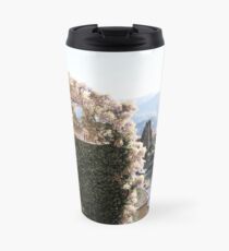 Butter Yellow Building and Wisteria in Varenna, Italy Travel Mug