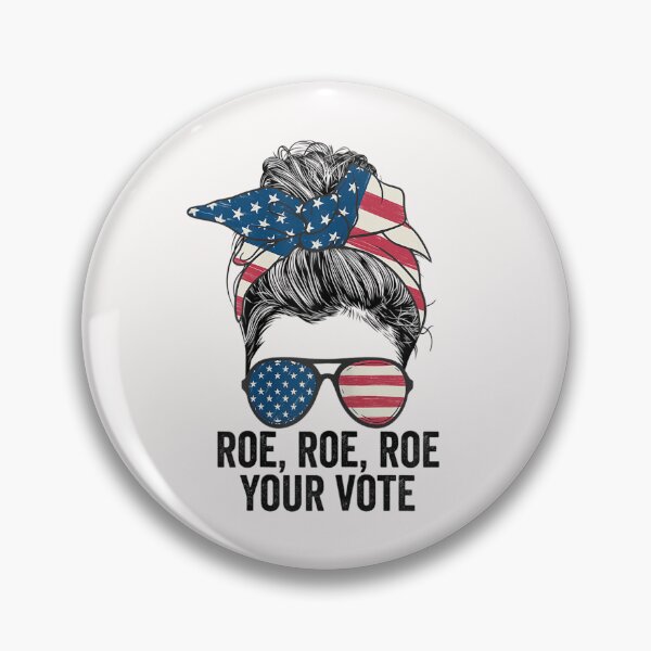 Item preview, Womens Roe Your Vote Messy Bun US Flag T-Shirt designed and sold by Besnier-Rahel.