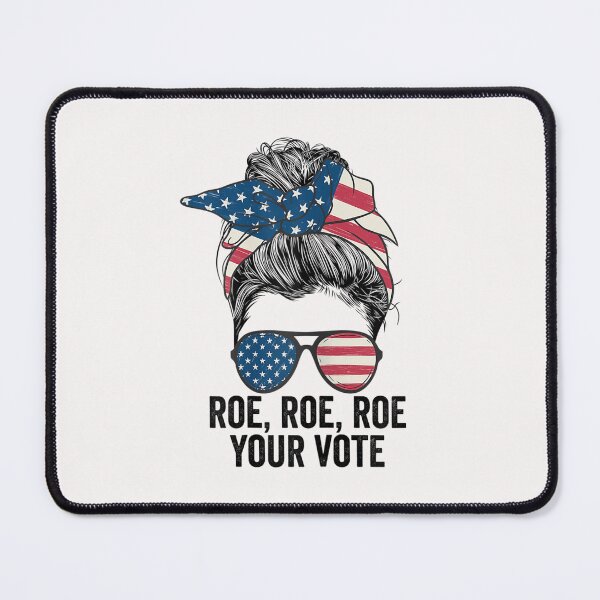 Item preview, Womens Roe Your Vote Messy Bun US Flag T-Shirt designed and sold by Besnier-Rahel.