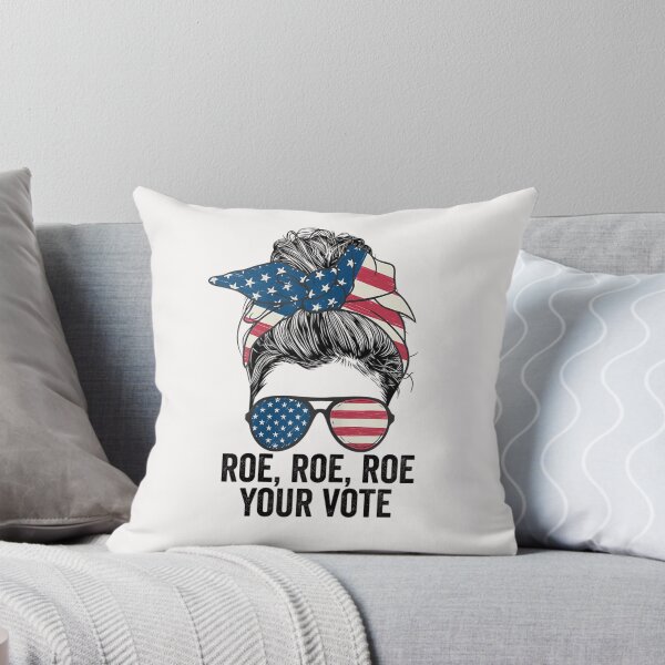 Item preview, Womens Roe Your Vote Messy Bun US Flag T-Shirt designed and sold by Besnier-Rahel.