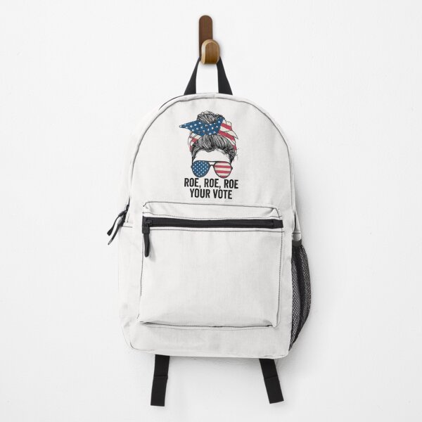 Artikelvorschau, Womens Roe Your Vote Messy Bun US Flag T-Shirt entworfen und verkauft von Besnier-Rahel.