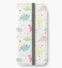 Dinosaurier-Muster iPhone Flip-Case/Hülle/Skin
