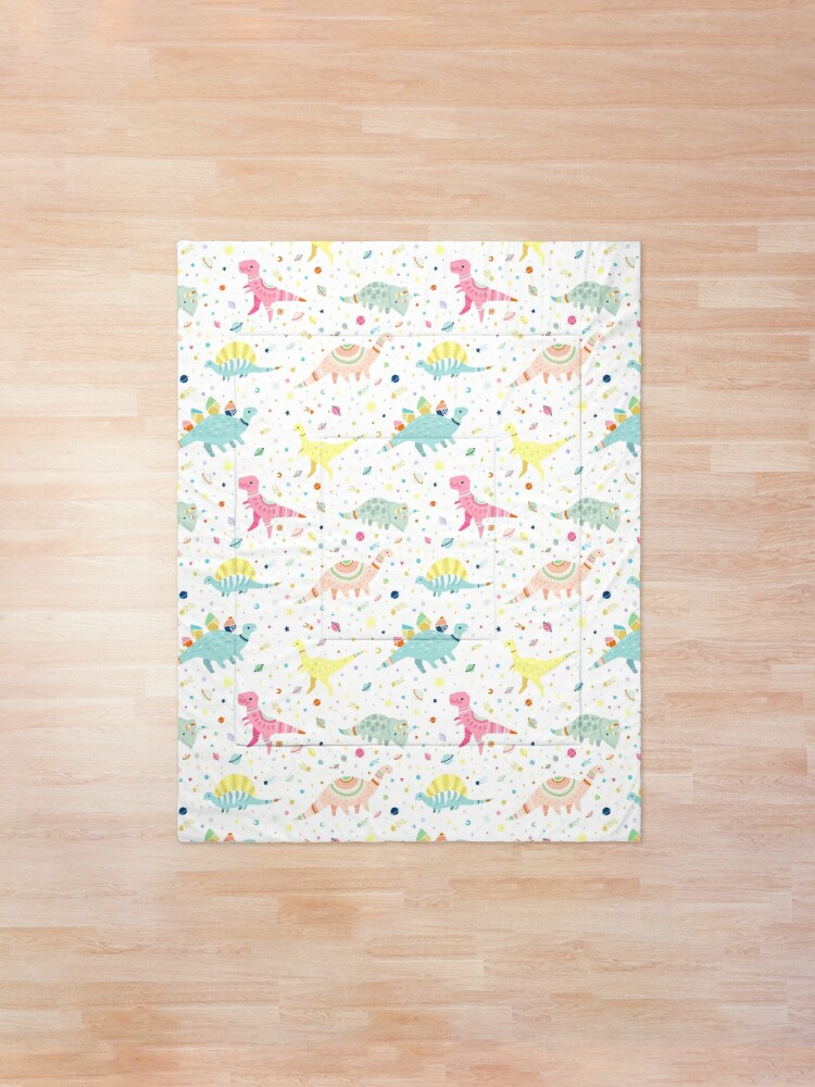 Dinosaur Pattern Comforter By Freeminds Redbubble