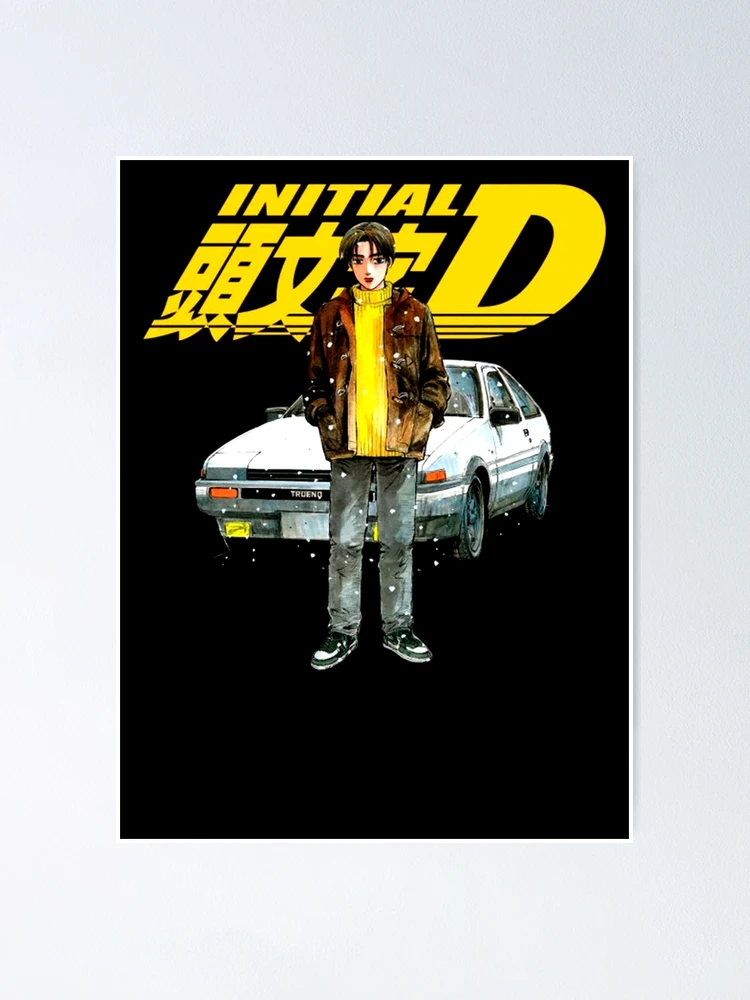 Initial D Anime Movie Art Poster Tin Metal Plaque Sign for Room