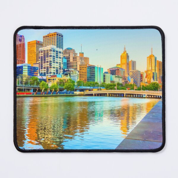 Item preview, Oil on Canvas - Melbourne Skyline Yarra Reflections designed and sold by Steven Jodoin.
