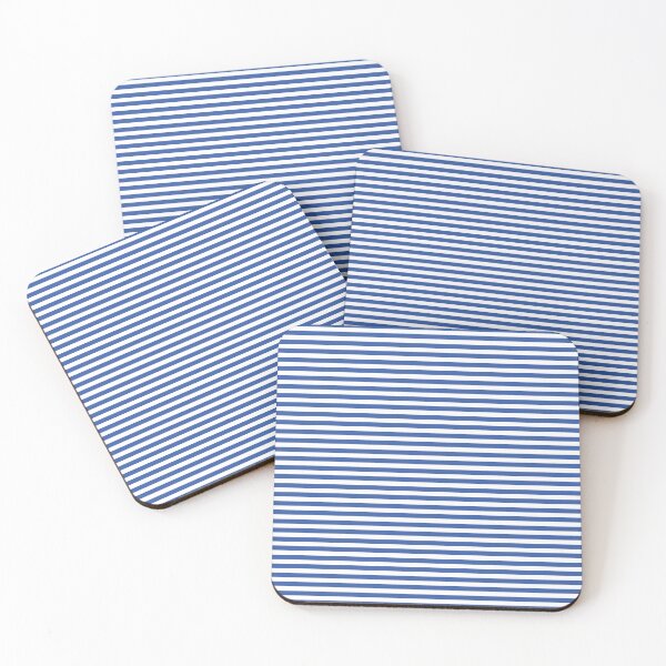 Item preview, Blue horizontal strips drawn with a brush on a white background of sea pattern designed and sold by paolboa.