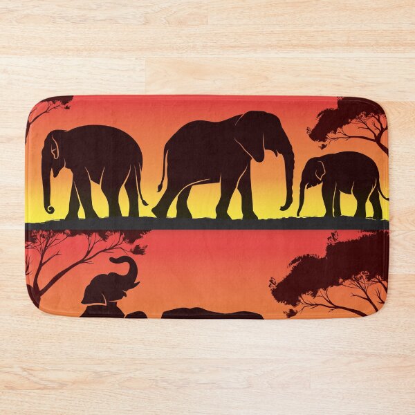 Item preview, Elephants walk in sunset  designed and sold by Rasha Alaraby.