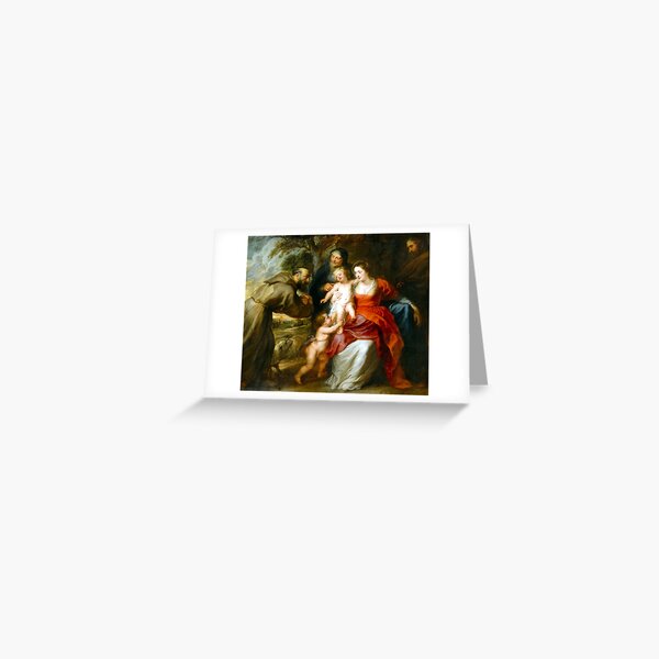 Peter Paul Rubens The Holy Family with Saints Francis and Anne and the Infant Saint John the Baptist Greeting Card