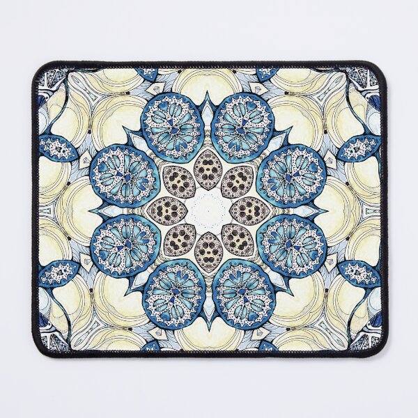 Item preview, Blue fruit mandala designed and sold by MandalaFlowerArt.