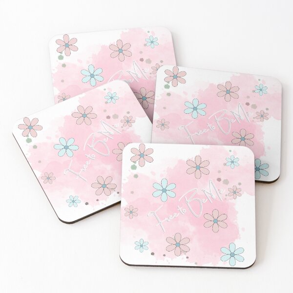 Item preview, Free To Be Me | Pink Watercolour with Flowers | Evolving | Walk Your Path | Allow Your Dreams to Flow designed and sold by FrequencyV.