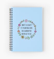 hamilton legacy quote design Spiral Notebook