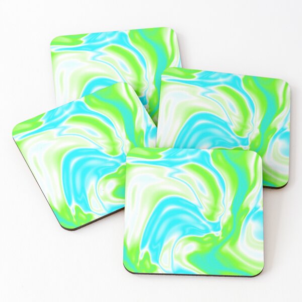 Item preview, preppy aqua blue mint green marble swirls  designed and sold by LEILA ART SPACE.