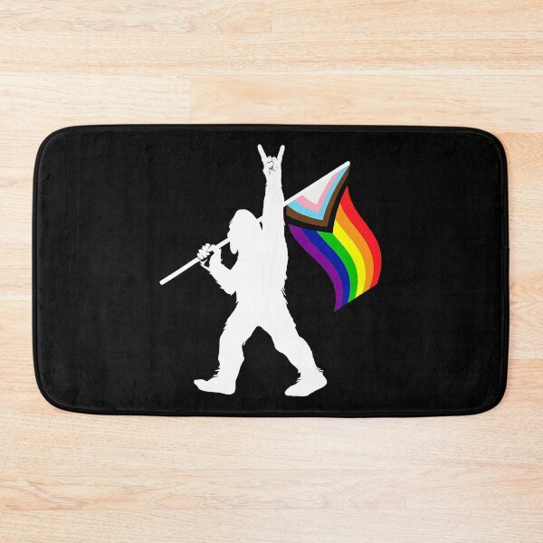 Item preview, Bigfoot Rock On LGBTQ Progressive New Pride Flag designed and sold by GardNewerd.