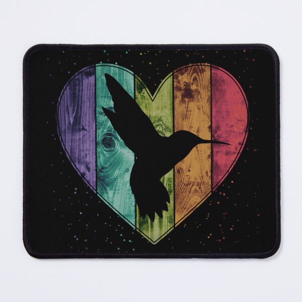 Item preview, Rainbow heart Humming bird designed and sold by OtillieArt.