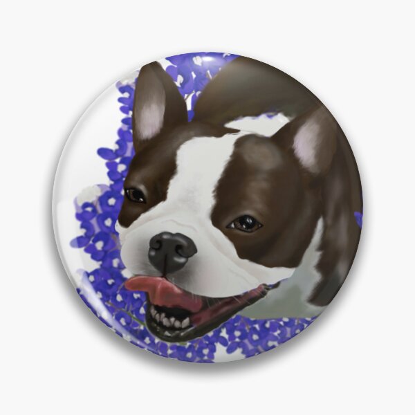 Item preview, Boston Terrier in Blue Bonnets designed and sold by emmijo.