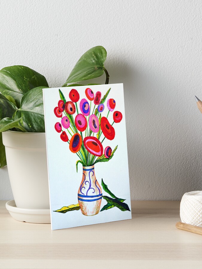 Watercolor hand drawn sketch of street vase with beautiful flowers Stock  Photo - Alamy