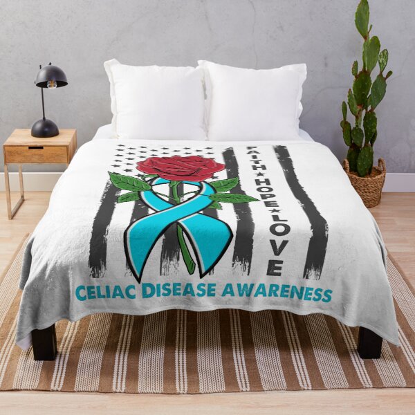 Item preview, Faith Hope Love Celiac Disease Awareness Amarican Flag designed and sold by Kohend.