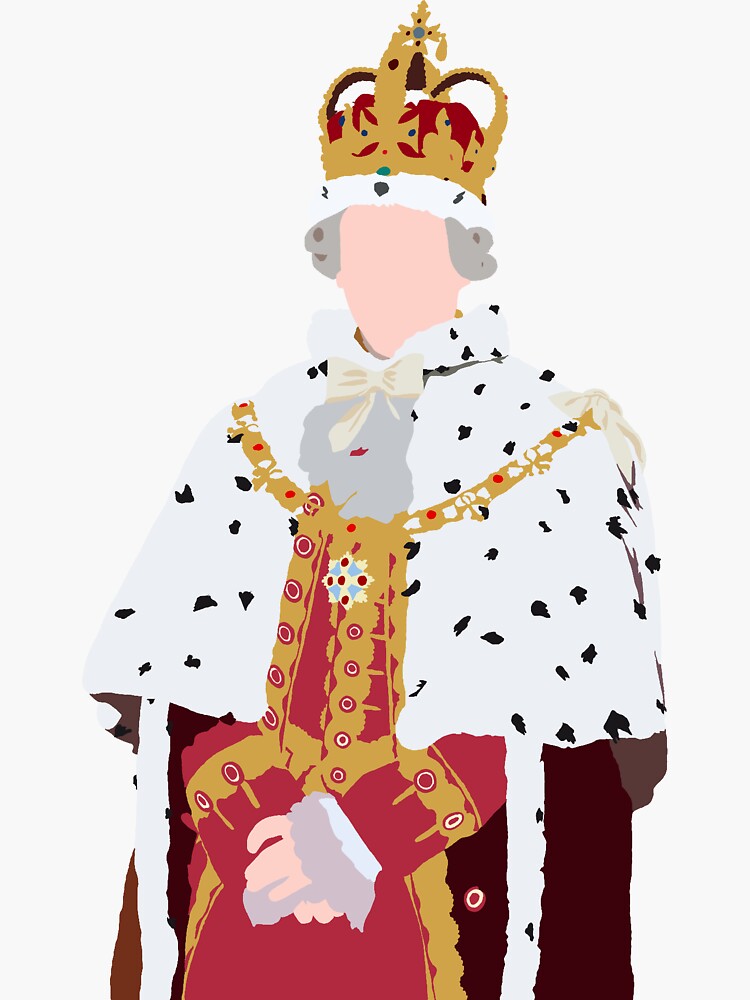 King George III from Hamilton Sticker for Sale by kelseycecelia Redbubble