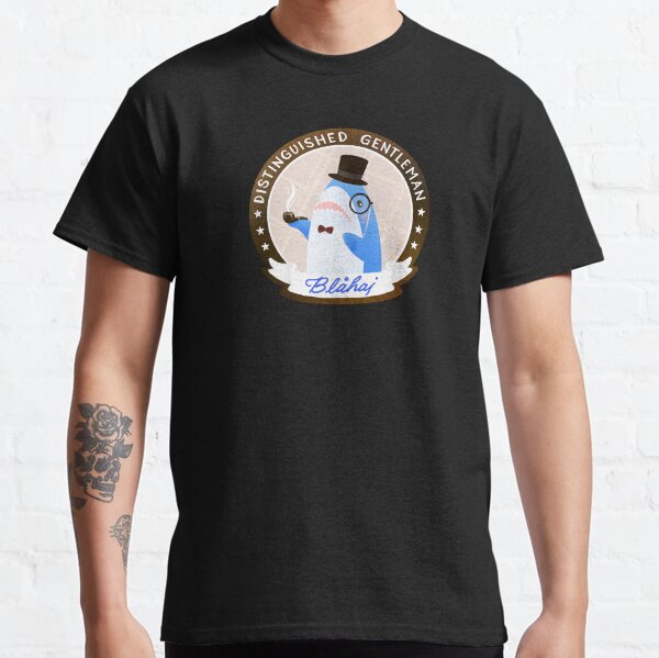 Item preview, Blahaj: Distinguished Gentleman Badge designed and sold by BrucieNoms.