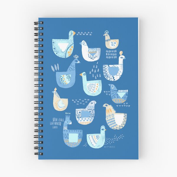 Item preview, Folk Birds Blue by Katy Bloss designed and sold by Katy Bloss.
