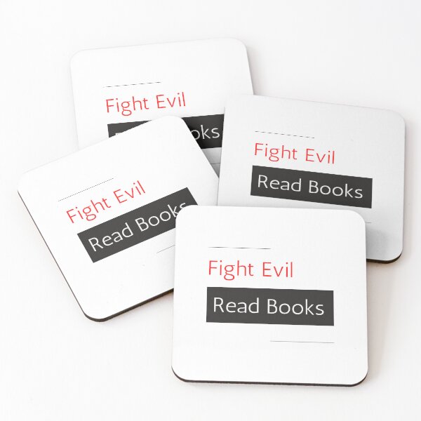 Item preview, fight evil, read books designed and sold by River Graphic Design.
