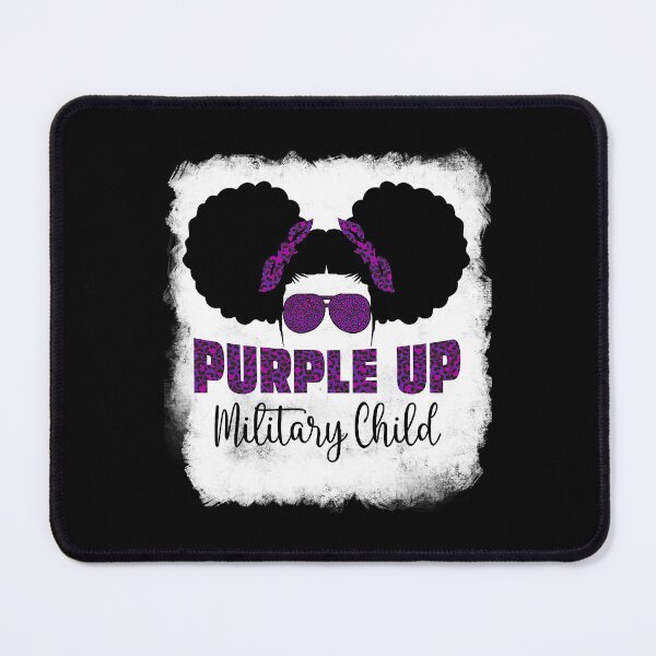 Item preview, Purple Up For Kids Military Child Month Messy Bun Bleached designed and sold by HaaChris-Artis.